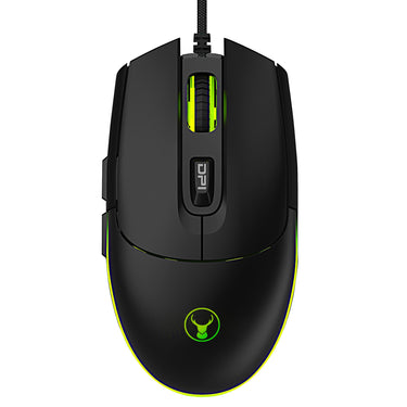 bonelk x-612 gaming wired rgb, led 6d mouse, 1000 to 4000cpi (black)